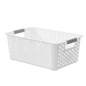 Panier de rangement rectangulaire grande capacité pour la maison, organisateur de placard de cuisine, boîte de rangement en plastique pour jouets de bureau, facile à nettoyer - Product Image 2