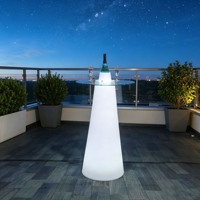 Table de bar LED moderne en plastique, pour usage commercial, hôtelier, extérieur, écologique, résistante à l'eau, lumineuse, rechargeable