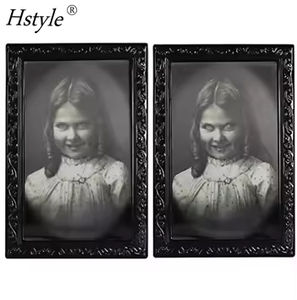 Hstyle Halloween décoration 3D visage changeant cadre Photo en mouvement Portrait horreur décoration pour horreur fête château maison - Product Image 3