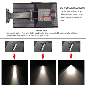 Lampe <span class=keywords><strong>solaire</strong></span> de jardin UFO à LED tout-en-un, haute luminosité, IP65, avec capteur de contrôle à distance, double couleur, 1068 LED - Product Image 3