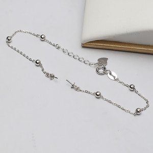 แหวนเงินแท้ S925 สไตล์ญี่ปุ่น-เกาหลี สร้อยข้อมือแฟนซีสำหรับผู้หญิง 6+14+18+1 รู สำหรับใส่ไข่มุก DIY เครื่องประดับ สร้อยข้อมือไข่มุก กำไลข้อมือ - Product Image 3