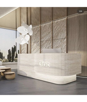 Conception de clinique dentaire privée STARONS comptoir de réception à surface solide