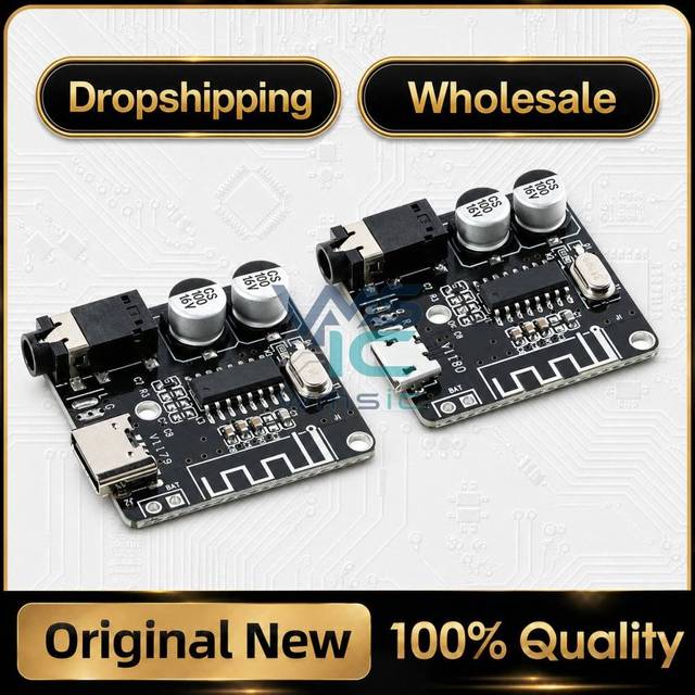 1-5pcs Audio Receiver Board BT 4.1/5.0 MP3 Audio Decoder Amplifier Board 3.7-5V Wireless Stereo Music Module VHM-314