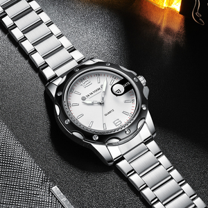 Mens Business Quartz Watch Stainless Steel Case Date Display Wristwatch For Gentlemen - Product Image 6