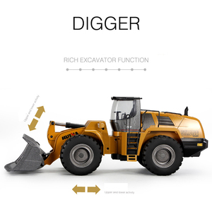 <span class=keywords><strong>HUINA</strong></span> <span class=keywords><strong>583</strong></span> 1583 1:14 10 canaux Modèle de bulldozer RC en métal Chargeuse sur pneus Camion <span class=keywords><strong>Huina</strong></span> à vendre - Product Image 4