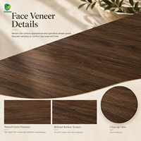 Contreplaqué recouvert de placage de noyer noir Jinbase JB-PLY-117, qualité E0, 1220x2440mm, contreplaqué flexible, feuille de placage de bois naturel