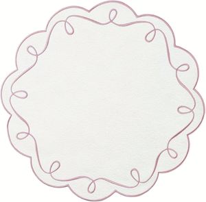 <b>Round</b> Cotton Embroidery Lightweight Washable Colorful Dining Table Decoration Wedding Restaurant Heat Insulation <b>Placemat</b> - Product Image 1