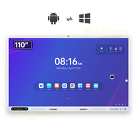 Tableau blanc interactif intelligent Android Riotouch de 110 pouces, grand format, tableau blanc interactif IR, panneaux plats