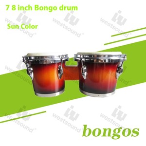 Set di batteria Bongo da 7 + 8 pollici all'ingrosso con testa di montone tamburello strumento a percussione a mano e Rack - Product Image 2