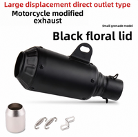 Système d'échappement de moto modifié universel pour CB190r Monkey 150NK C18 avec tuyau d'échappement de canon de pistolet de couverture de fleur