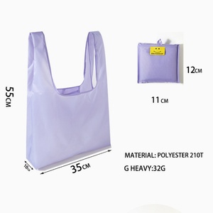 Sac de courses pliable en polyester imperméable, promotionnel, avec logo personnalisé, réutilisable, à prix abordable, fabriqué en usine OEM - Product Image 2