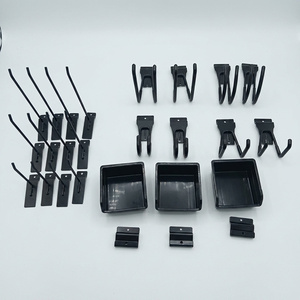 Kit de panneaux de rangement robustes JH-Mech avec crochets et paniers, en <span class=keywords><strong>PVC</strong></span> durable, pour panneaux rainurés, installation facile, étagères pour panneaux rainurés, panneaux de garage. - Product Image 3