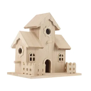 Ferme à oiseaux décorative d'extérieur en bois, 50 cm, caisse d'alimentation pour oiseaux, jardin - Product Image 1