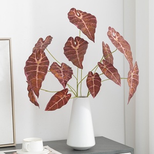 Venta al por Mayor <span class=keywords><strong>de</strong></span> Tallos <span class=keywords><strong>de</strong></span> Vegetación Tropical Artificial, Hojas <span class=keywords><strong>de</strong></span> <span class=keywords><strong>Alocasia</strong></span>, <span class=keywords><strong>Oreja</strong></span> <span class=keywords><strong>de</strong></span> <span class=keywords><strong>Elefante</strong></span>, Calathea y Taro, Colores Mixtos, Decoración para el Hogar, Centro <span class=keywords><strong>de</strong></span> Mesa - Product Image 3