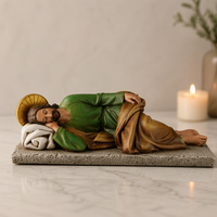 Statuette religieuse personnalisée en résine de Saint Joseph dormant, décoration d'intérieur, figurine religieuse catholique, Santo San Jose