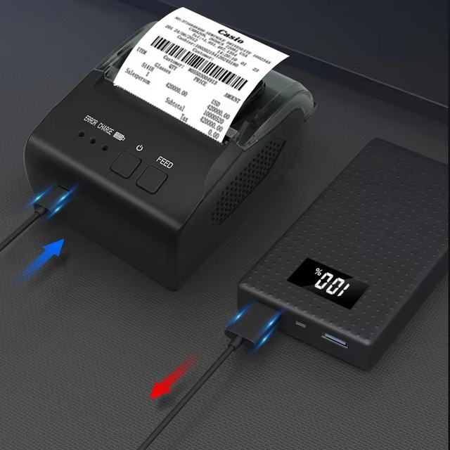 POS5810 Hot Sale Built-in Battery 1500mAh 58mm Thermal Receipt Mini Portable Printer With Bluetooth Mobile Phone Control