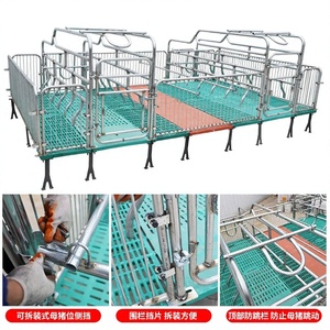 Cage de mise bas automatique pour porcs avec abreuvoir et mangeoire intégrés pour une gestion efficace des truies - Product Image 1