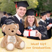 Oso de Peluche Personalizado Inspirador, Te Eres Más Valiente, Crees en Ti, Regalo de Graduación, Ánimo para Mujeres