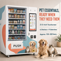 Máquina Expendedora Comercial de Snacks para Mascotas, Golosinas y Alimentos para Mascotas, Máquina Expendedora Inteligente con Pago con Tarjeta y Billetes