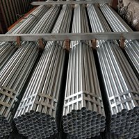 Structure de serres en tube galvanisé, tubes carrés galvanisés pour abris de voiture, tubes d'échafaudage galvanisés, tube en acier galvanisé de 6 mètres