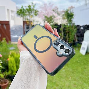 Coque de téléphone Samsung A55 A56 effet caméléon brillant anti-chute, compatible avec Samsung A16 A06, protection magnétique. - Product Image 4