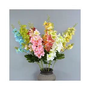 शादी की सजावट नकली रेशम जलकुंभी फूल शादी के केंद्रपीठ फूलों के लिए कृत्रिम डेल्फीनियम फूल