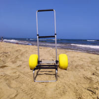 Carrito de playa marino, cubierta de aluminio, plegable, para Surf, pesca, globo, carrito de playa