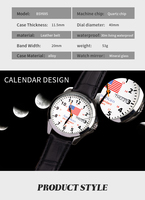 Montre-bracelet à quartz tendance avec cadran drapeau national et bracelet en cuir confortable, design unisexe décontracté pour un usage quotidien