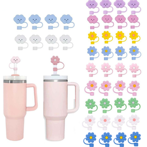 10 Pcs Cartoon Straw Covers For 10mm Straws - Cute Silicone Toppers, Dust Protectors For Tumbler Cups - View #8