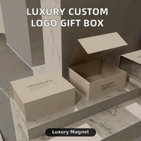 Boîte cadeau en kraft noir de qualité supérieure avec couvercle magnétique à rabat, emballage de présentation carré de luxe, options de lamination brillante ou mate