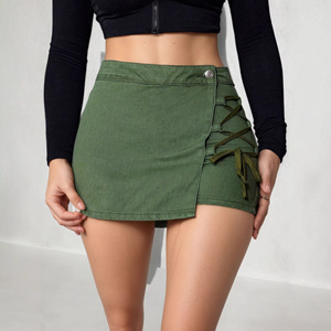 Jupe Courte en Jean Vintage pour Femme 2026, Populaire, avec Doublure Intérieure, Tendance, Polyvalente, Confortable et Décontractée – Vente en Gros - Product Image 3