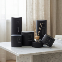Diffuseur de roseaux en carton pour petites entreprises, cylindre de bougie parfumée de luxe avec boîte d'emballage