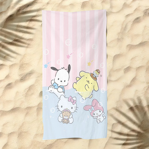 Serviettes et couvertures Kawaii KT Cat, serviettes de plage en microfibre douces et mignonnes, absorbantes, séchage rapide, sans sable, pour la piscine - Product Image 3