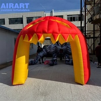 Arche Gonflable Imprimée Vivante de Clown Effrayant pour Halloween, Grande Arche Gonflable d'Entrée Horreur pour le Festival d'Halloween