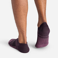 Chaussettes personnalisées Chaussettes de sport à la cheville brodées en jacquard avec logo Chaussettes de course corset en nid d'abeille avec logo