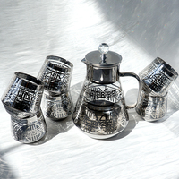 Nouvel ensemble de carafes en verre cristal de luxe personnalisé pour salle à manger, avec emballage en boîte, pour la consommation d'eau