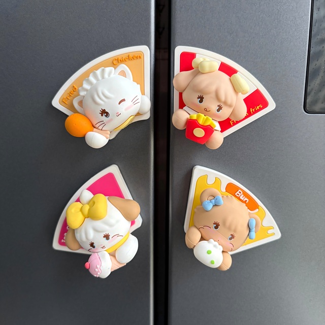 Mikko Desk Organizer Blind Box: 6 PVC Magnet Figures + Secret. Hold Notes, Photos & Reminders. Factory Wholesale for Offices