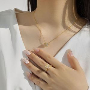 Colliers Dylam élégants hypoallergéniques en argent S925 non ternissant avec chaîne à maillons et pendentif cœur nœud papillon en zircone 5A - Product Image 2