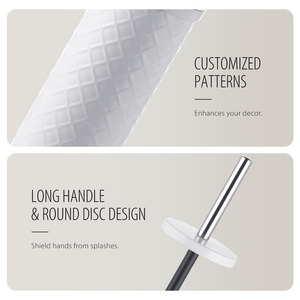 Combo de Baño Compacto y Coordinado - Bote Redondo Blanco de 5L con Relieve y Portaescobillas a Juego - Product Image 5