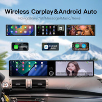Autoradio QLED à double écran 12,3'' pour BMW Série 1 E81/E82/E87/E88 2006-2011, installation sur tableau de bord, GPS, Android Auto, CarPlay