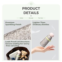 Bouteille isotherme légère en titane pur, anti-fuite, sans BPA, avec surface scintillante de qualité supérieure, pour voyage et sport