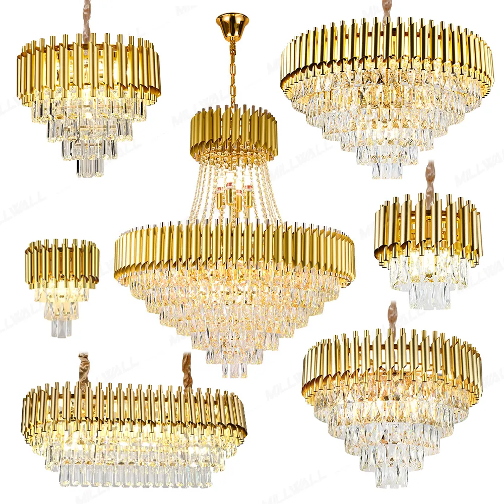 Vida Linear Criativa Ilha Ouro Cristal Teto Led Quarto Cozinha Luxo Nordic Glass Ball Modern Lustres Pendant Light