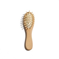 ZUQA exporte la brosse de mouton naturelle Spot brosse à poils de bébé brosse à poils de Massage pour enfants nouveau-né en bois mini peigne ensemble