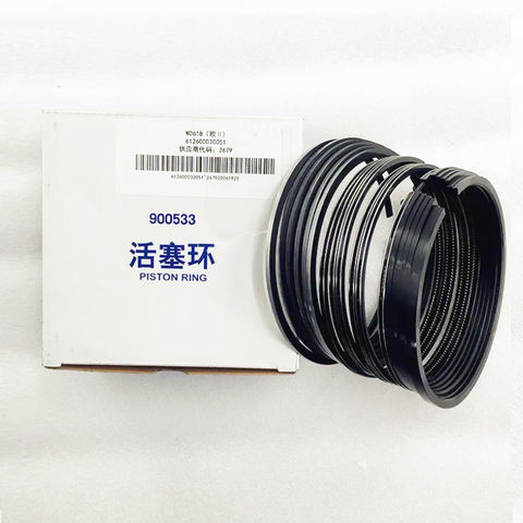 China Brand Standard Dimension WEICHAI WD618 WD10 WD12 Diesel Engine Heavy Duty Truck New Piston Ring 612600030051
