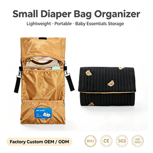 Sac à langer multifonctionnel compact pour bébé, organisateur de vêtements, sac de <span class=keywords><strong>rangement</strong></span> pratique avec poche pour lingettes humides, idéal pour l'hôpital et les voyages - Product Image 1