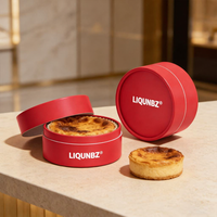 Boîte à gâteau ronde de marque, couleur personnalisée, dorure à chaud, emballage alimentaire en papier résistant au four pour chaîne de boulangeries