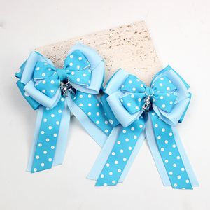 Vente en gros de nœuds à cheveux à pois pour filles, pour concours d'équitation, nœuds pour <span class=keywords><strong>queue</strong></span> de <span class=keywords><strong>cheval</strong></span>, accessoires pour concours d'équitation - Product Image 4