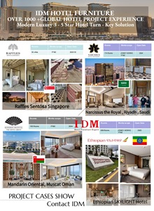 Juego de Muebles de <span class=keywords><strong>Hotel</strong></span> Comerciales Modernos IDM, Cama Doble Personalizada con Cabecera de Madera, Ecológico, para Apartamentos, Villas y Hoteles de 4-5 Estrellas - Product Image 5