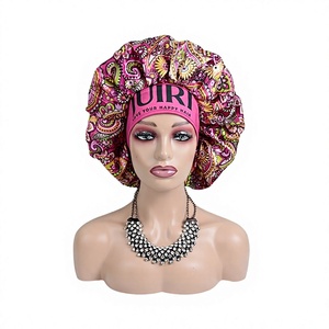 Bonnet de Nuit de Luxe Personnalisé Réversible Double Couche en Soie Satinée à Motifs Floraux Colorés avec Logo – Idéal pour Voyage, Fête, Extérieur et Quotidien - Product Image 3