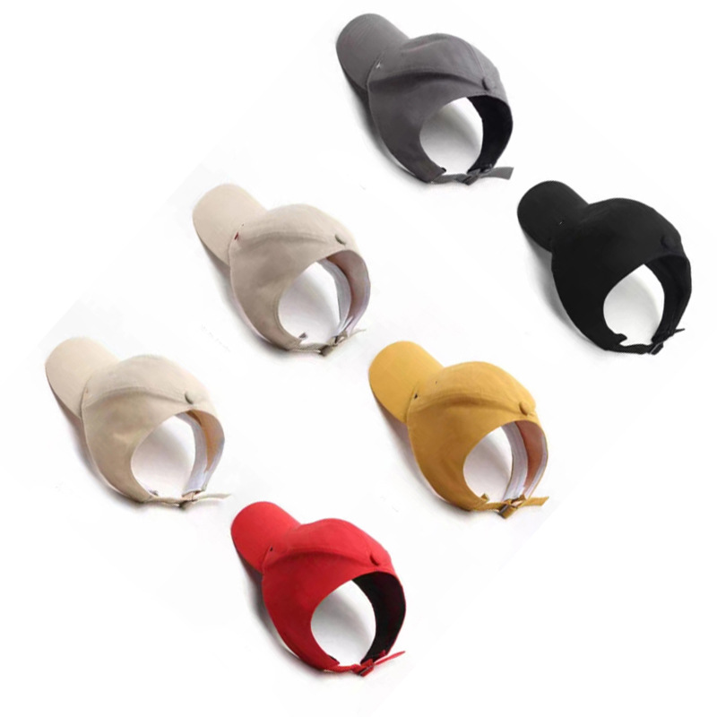 High Quality Baseball Hat Embroidered Logo 100% Cotton Women Half Empty Top Ponytail Baseball Cap